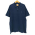 ポロラルフローレン POLO RALPH LAUREN ポニー刺繍 鹿の子 ポロシャツ ダークブルー メンズ import:XXL