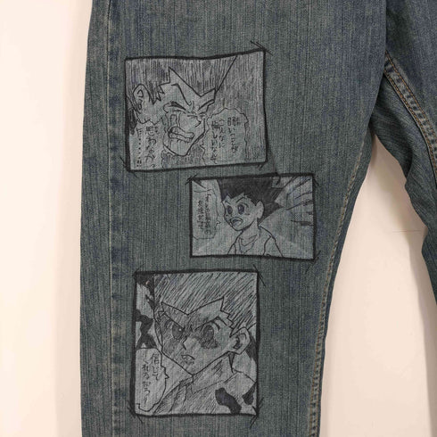 リーバイス Levis 559 リメイク アニメ キャラクター コミック イラスト ペイントストレートデニム メンズ W36L32