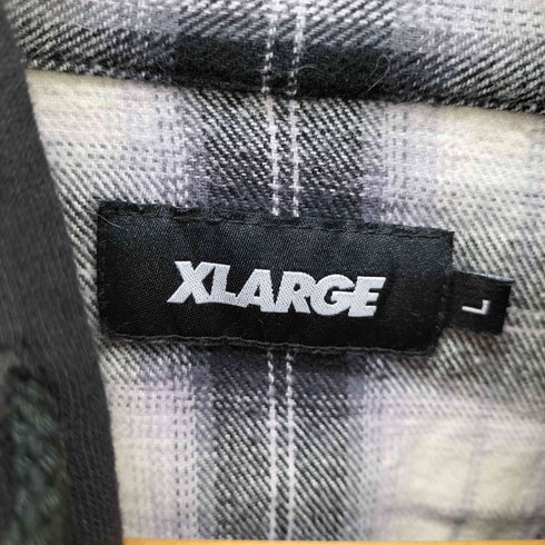エクストララージ XLARGE L/S HOODED FLANNEL CHECK SHIRT メンズ JPN:L