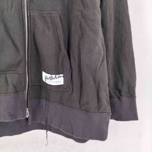 ダイエットブッチャー DIET BUTCHER Front zip unevenness hoodie ジップアップパーカー メンズ JPN:1