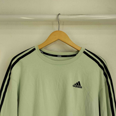 アディダス adidas ESSENTIALS PLUS ルーズフィット スリーストライプス フレンチテリー スウェットシャツ メンズ JPN:M