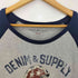 デニムアンドサプライ ラルフローレン DENIM & SUPPLY RALPH LAUREN スカル ライダー プリント ラグランスリーブ Tシャツ メンズ import:XXL