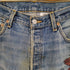 リーバイス Levis 501 2007年4月製造 アニメ キャラクター イラスト ペイントストレートデニム メンズ W34L30