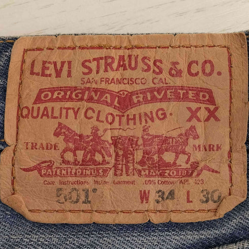 リーバイス Levis 501 2007年4月製造 アニメ キャラクター イラスト ペイントストレートデニム メンズ W34L30