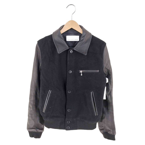 ダイエットブッチャー DIET BUTCHER Varsity jacket レザー ウール 切替 バーシティジャケット メンズ JPN:1