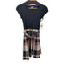 バーバリーブルーレーベル BURBERRY BLUE LABEL コットン チェックスカート 半袖ワンピース レディース 36