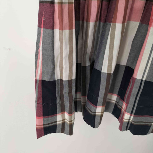 バーバリーブルーレーベル BURBERRY BLUE LABEL コットン チェックスカート 半袖ワンピース レディース 36