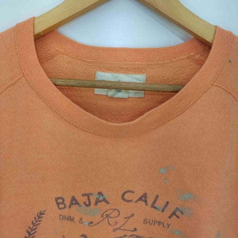 デニムアンドサプライ ラルフローレン DENIM & SUPPLY RALPH LAUREN カットオフ ペンキ加工 半袖 スウェット メンズ import:XXL