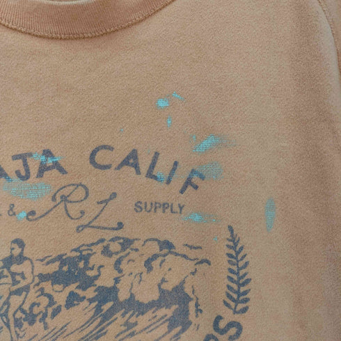 デニムアンドサプライ ラルフローレン DENIM & SUPPLY RALPH LAUREN カットオフ ペンキ加工 半袖 スウェット メンズ import:XXL