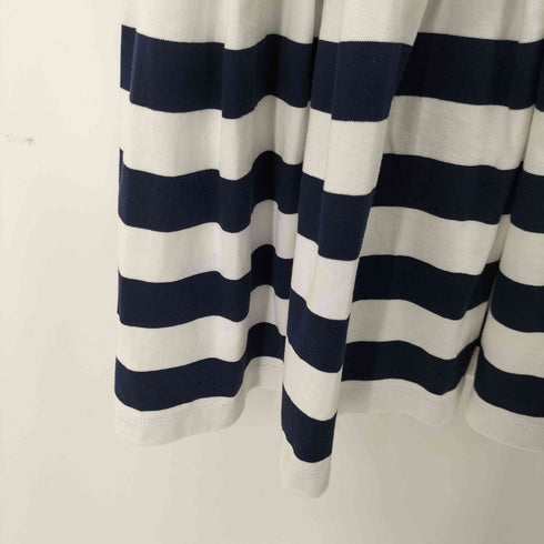 バーバリーブルーレーベル BURBERRY BLUE LABEL コットン ボーダースカート 半袖ワンピース レディース 36