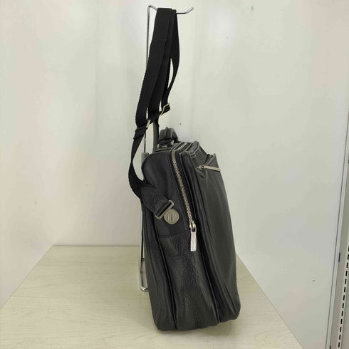 エルメネジルドゼニア Ermenegildo Zegna 2way シボ革 レザー ショルダー ブリーフケース メンズ