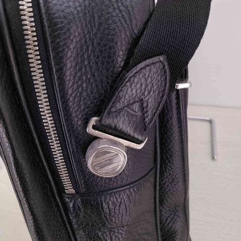エルメネジルドゼニア Ermenegildo Zegna 2way シボ革 レザー ショルダー ブリーフケース メンズ