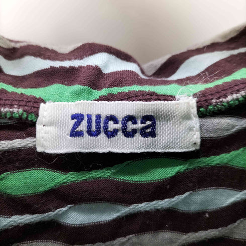 ズッカ ZUCCa マルチカラー 総柄 S/S ポロシャツ レディース