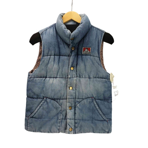 ベンデイビス BEN DAVIS 裏地レオパード デニムライク 中綿ベスト レディース  F