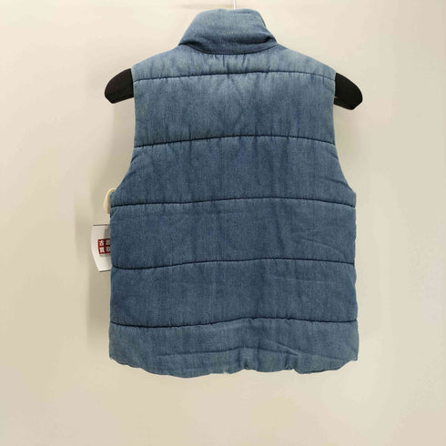 ベンデイビス BEN DAVIS 裏地レオパード デニムライク 中綿ベスト レディース  F