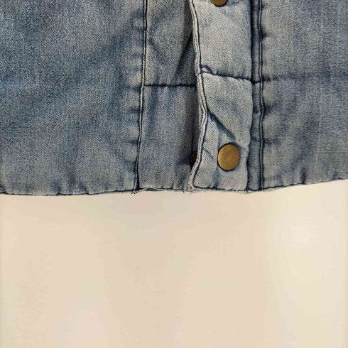 ベンデイビス BEN DAVIS 裏地レオパード デニムライク 中綿ベスト レディース  F