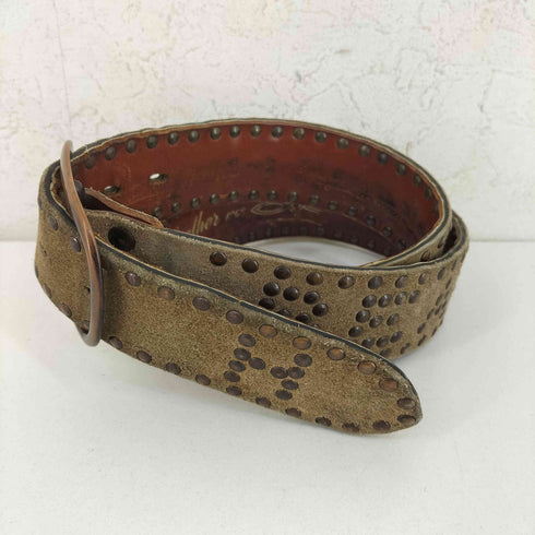 TITO leather メキシコ製 スタッズデザイン レザーベルト メンズ 32