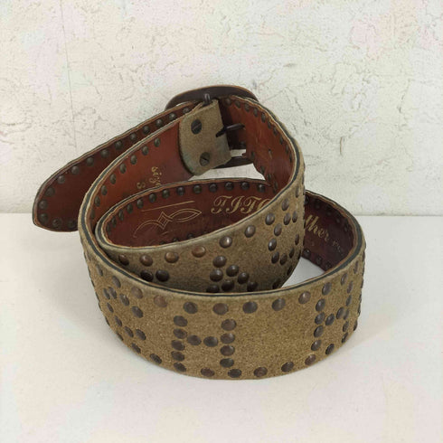 TITO leather メキシコ製 スタッズデザイン レザーベルト メンズ 32