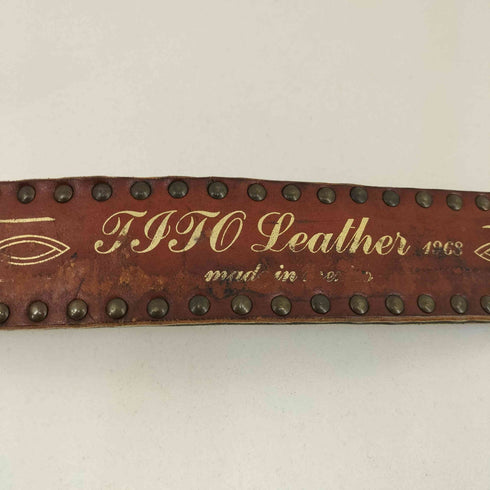 TITO leather メキシコ製 スタッズデザイン レザーベルト メンズ 32