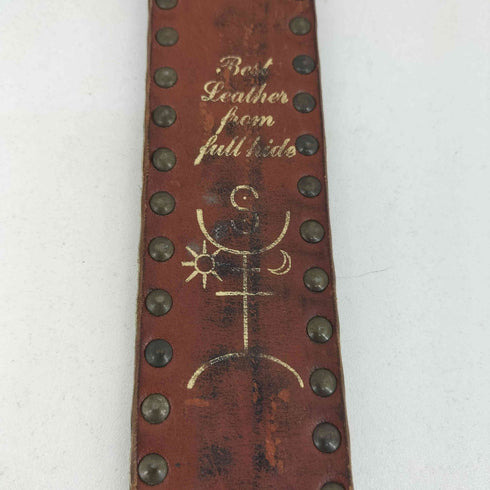 TITO leather メキシコ製 スタッズデザイン レザーベルト メンズ 32