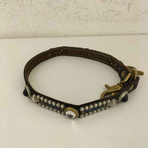 スタッズデザイン レザー ウォレットチェーン メンズ