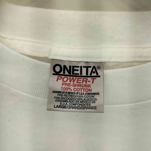 オニータ ONEITA 97年コピーライト SOPHOS エアフォースバックプリント クルーネック半袖Tシャツ カットソー メンズ  L