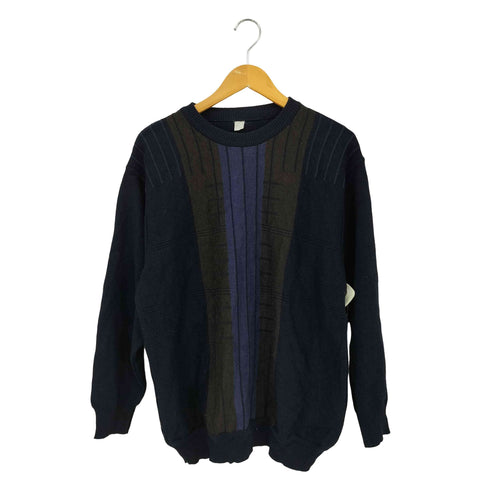 パターンデザイン クルーネック ニットセーター メンズ  L