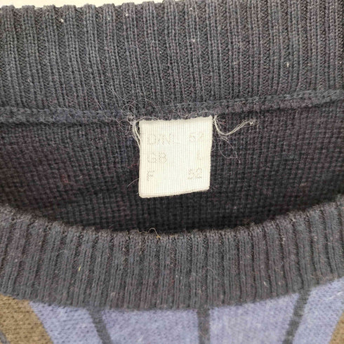 パターンデザイン クルーネック ニットセーター メンズ  L