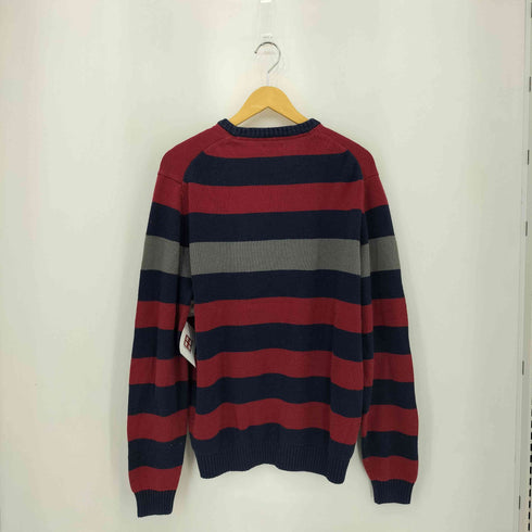 アイゾッド IZOD バングラディシュ製 ボーダー柄デザイン コットンニットセーター メンズ L