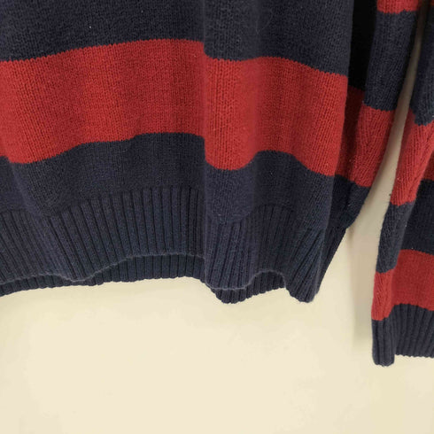 アイゾッド IZOD バングラディシュ製 ボーダー柄デザイン コットンニットセーター メンズ L
