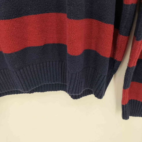 アイゾッド IZOD バングラディシュ製 ボーダー柄デザイン コットンニットセーター メンズ L