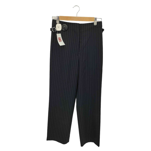 バッカ BACCA ストライプギャバ ハイウエストストレートパンツ レディース 36