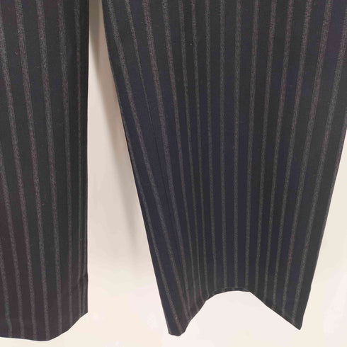 バッカ BACCA ストライプギャバ ハイウエストストレートパンツ レディース 36