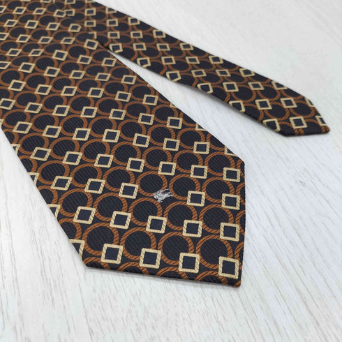 バーバリーズ BURBERRYS 騎士刺繍 総柄シルクネクタイ メンズ