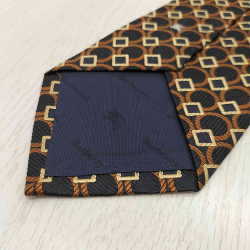 バーバリーズ BURBERRYS 騎士刺繍 総柄シルクネクタイ メンズ
