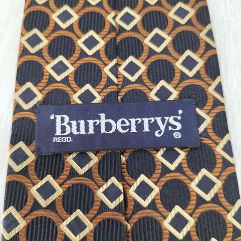 バーバリーズ BURBERRYS 騎士刺繍 総柄シルクネクタイ メンズ
