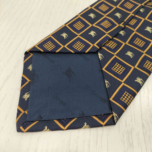バーバリーズ BURBERRYS 騎士刺繍 総柄シルクネクタイ メンズ