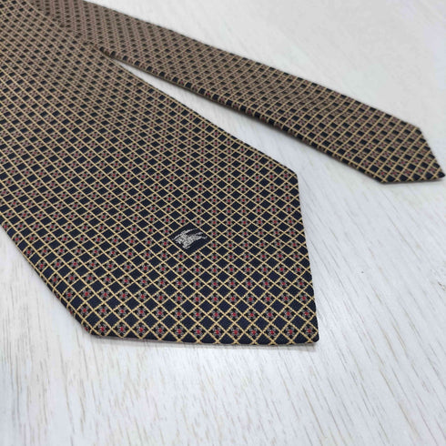 バーバリーズ BURBERRYS 騎士刺繍 総柄シルクネクタイ メンズ