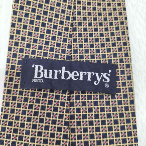 バーバリーズ BURBERRYS 騎士刺繍 総柄シルクネクタイ メンズ