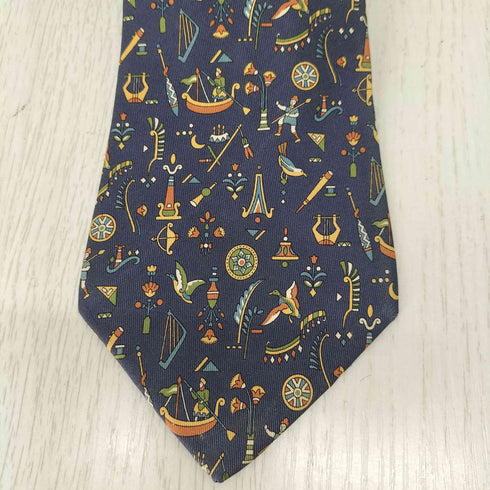 サルヴァトーレフェラガモ Salvatore Ferragamo 総柄シルクネクタイ メンズ