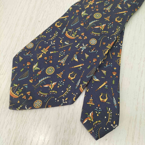 サルヴァトーレフェラガモ Salvatore Ferragamo 総柄シルクネクタイ メンズ