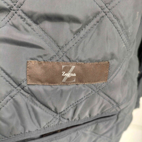 エルメネジルドゼニア Ermenegildo Zegna 襟裏レザー 裏地キルティング 比翼 コート メンズ import:M