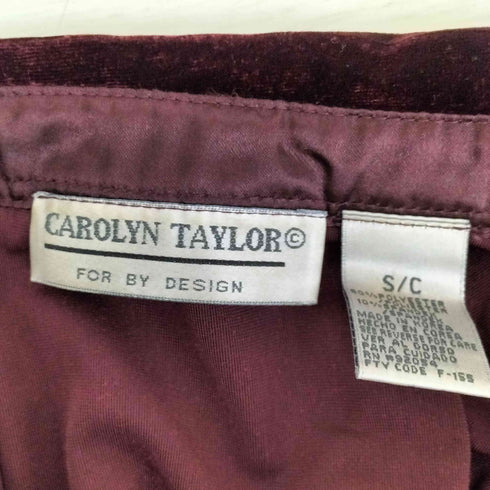 CAROLYN TAYLOR 90S レギュラーカラーL/S ベロアシャツ レディース JPN:S