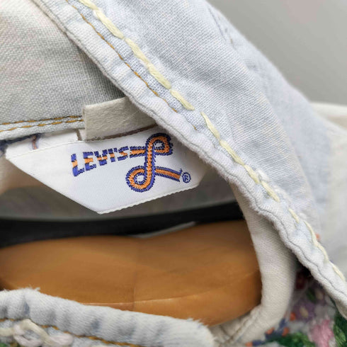 リーバイス Levis 70S 花柄刺繍 装飾 L/S デニムシャツ オレンジタブ レディース