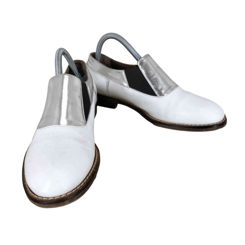 マルニ MARNI バイカラーレザーローファー レディース 39