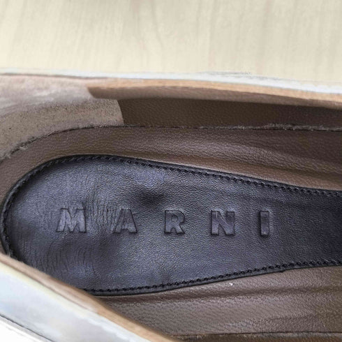 マルニ MARNI バイカラーレザーローファー レディース 39