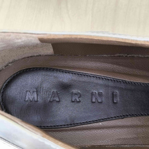 マルニ MARNI バイカラーレザーローファー レディース 39