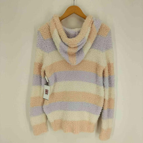 ジェラートピケ gelato pique ロゴ刺繍 ボーダー ジップアップ フーディ レディース FREE