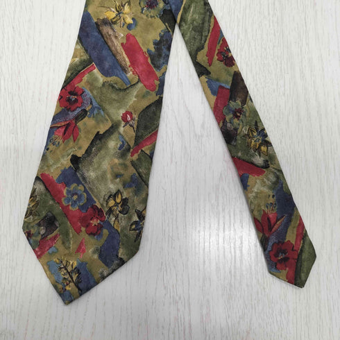 ジバンシィ GIVENCHY フラワープリント シルクネクタイ メンズ