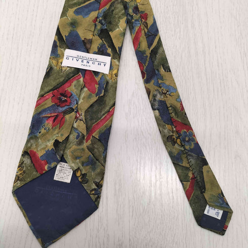 ジバンシィ GIVENCHY フラワープリント シルクネクタイ メンズ